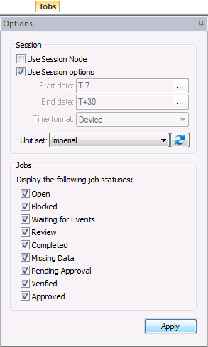 Options Pane